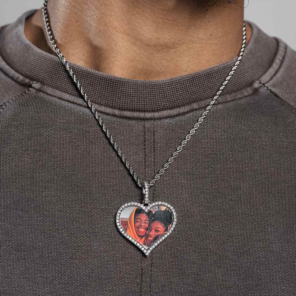 custom picture heart pendant icecartel model