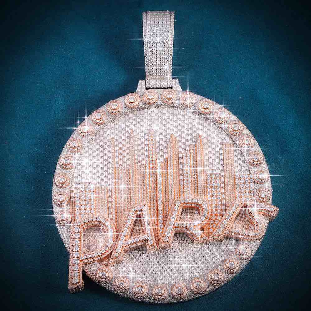 Custom Round Paris Pendant icecartel