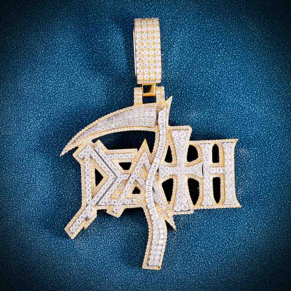 Custom Scythe Pendant 14K Two Tone