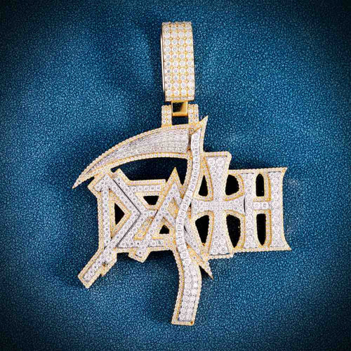 Custom Scythe Pendant 14K Two Tone