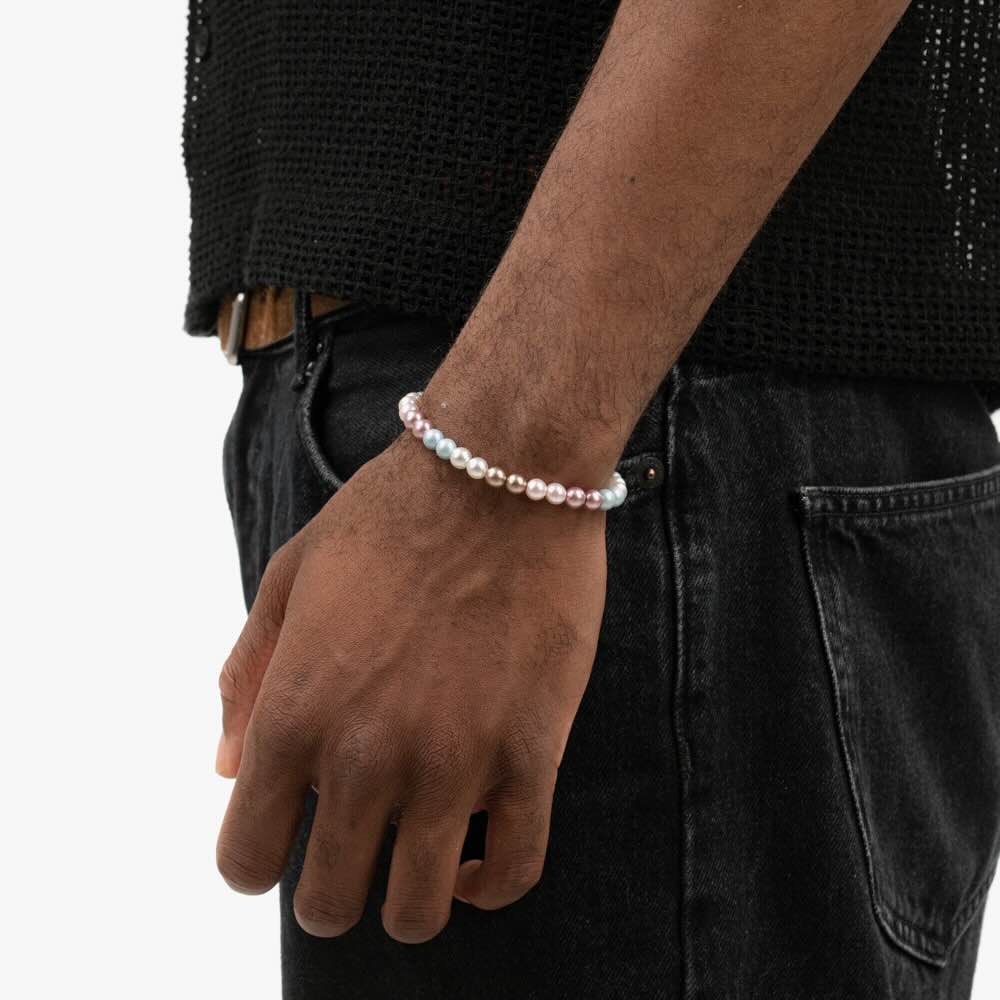 double row colorful pearl bracelet model
