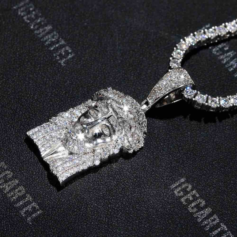 icecartel jesus custom pendant 14k gold closer