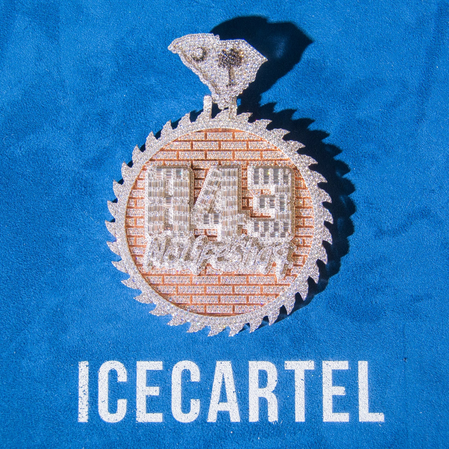 icecartel round circle 14k rose gold two tone custom vvs moissanite diamond name pendant nolifeshaq chain