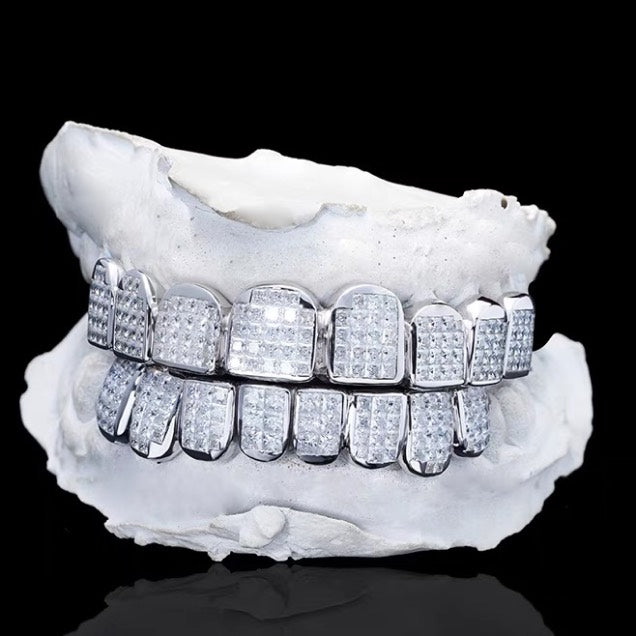 Invisible Set Princess Cut Moissanite Grillz