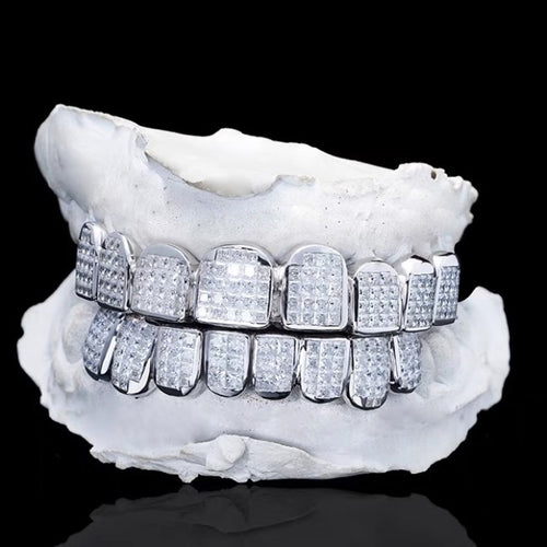 Invisible Set Princess Cut Moissanite Grillz