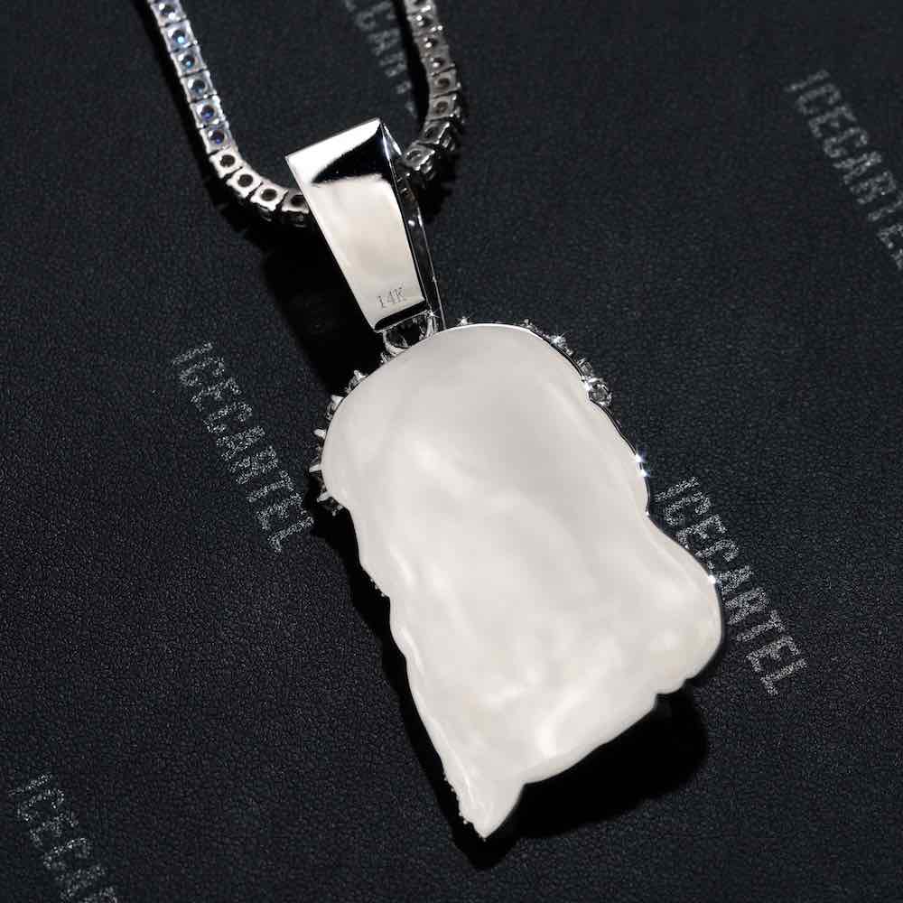 Jesus Pendant Icecartel Plain And Diamonds back