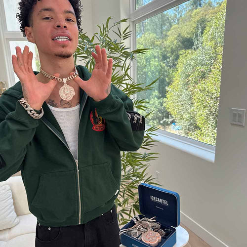 "LIL MOSEY" Custom Diamond Pendant 14K Gold