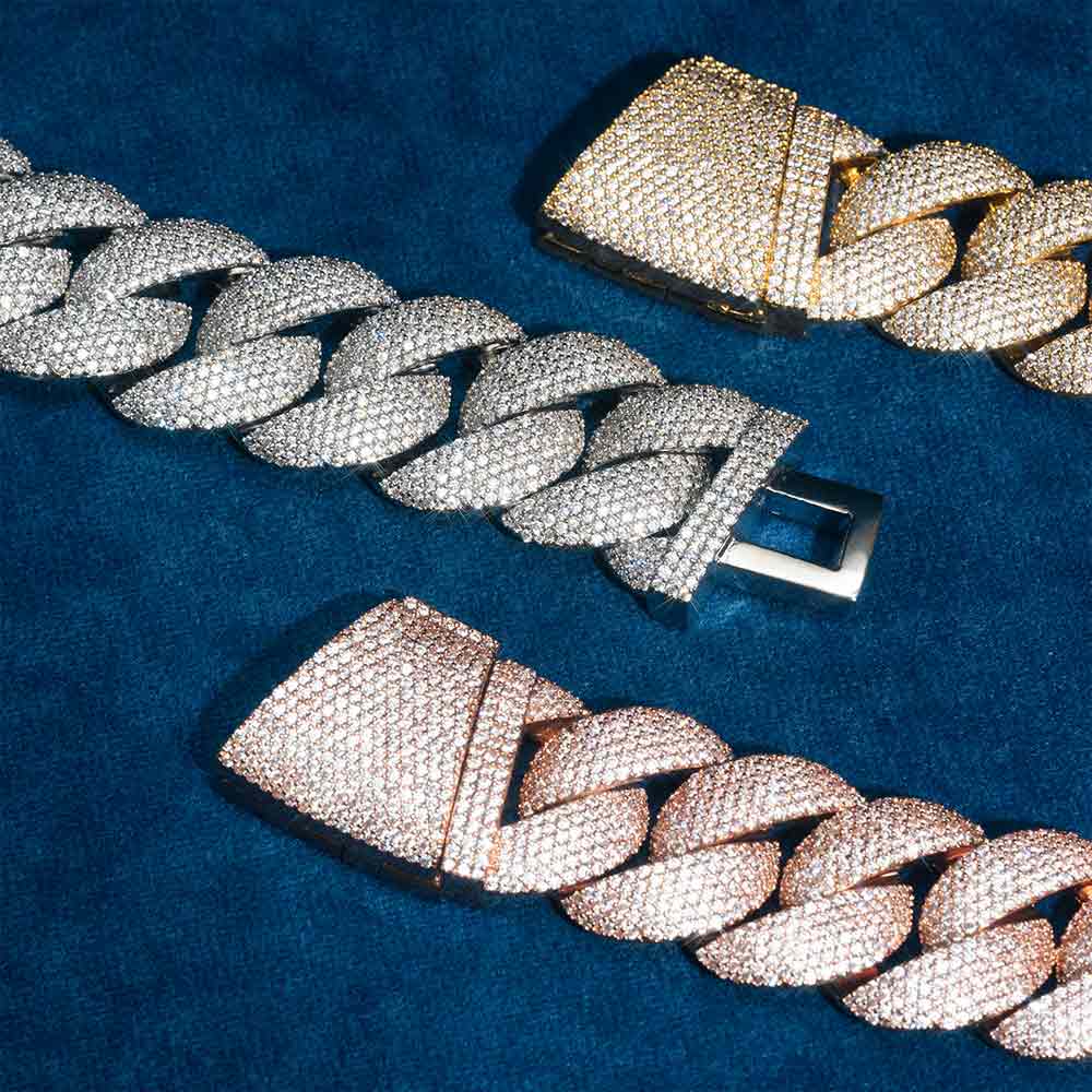 mens 6 row miami cuban link chain clasp