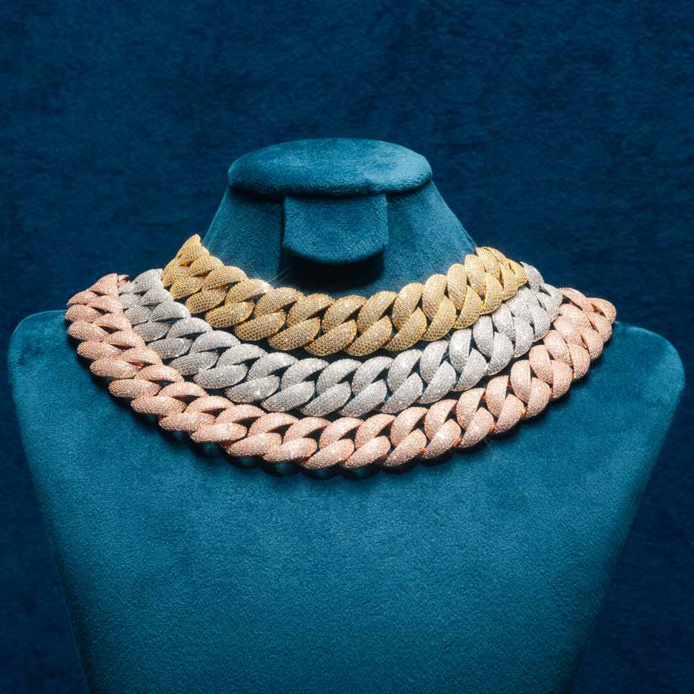 mens 6 row miami cuban link chain iced out