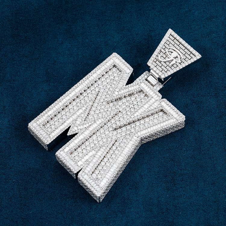 mk custom moissanite pendant 2 letters icecartel top