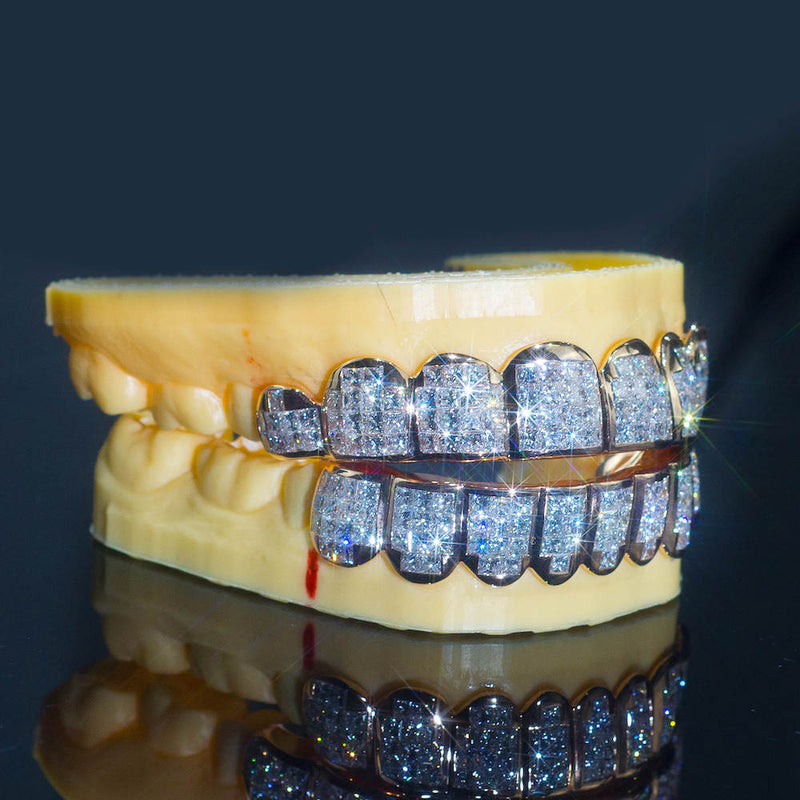moissanite baguette diamond grillz side 1