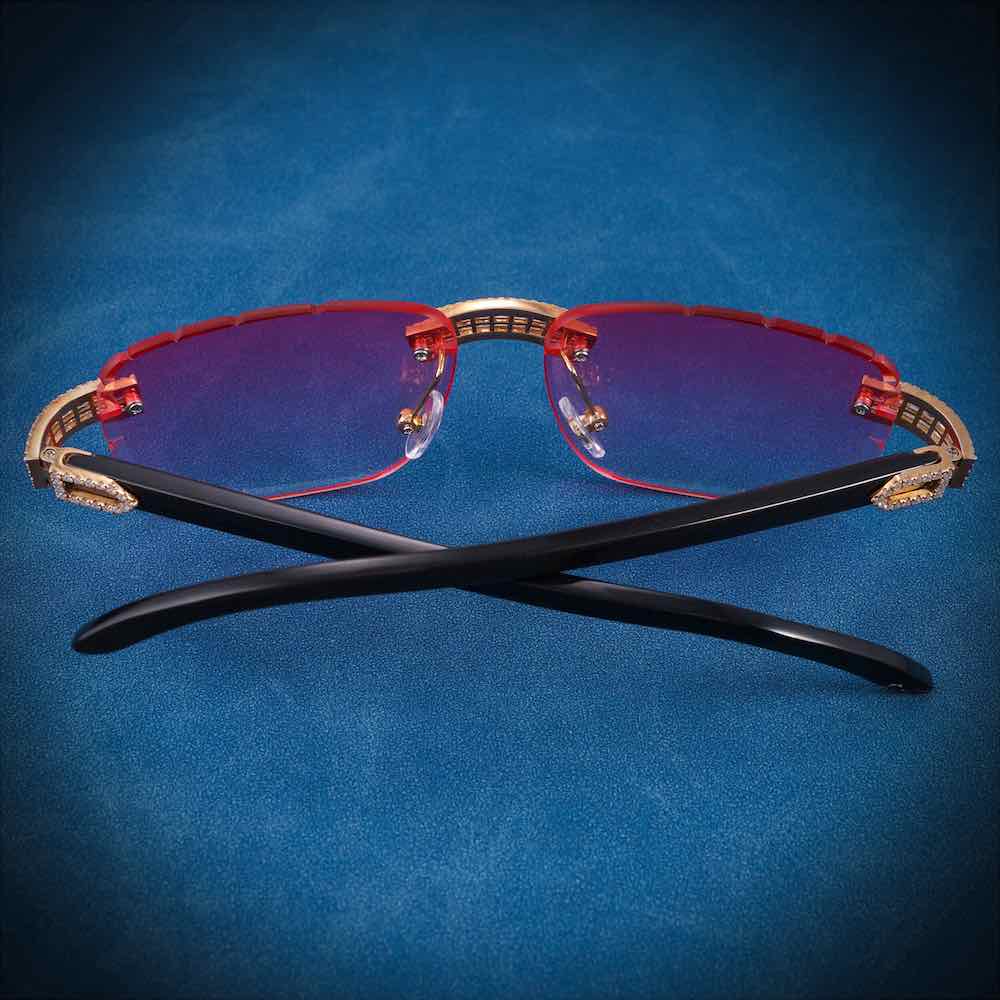 Moissanite Baguette Sunglasses backside