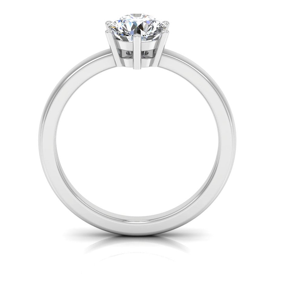 Moissanite Brilliant Solitaire Engagement Ring full