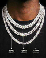 Moissanite Cuban Link Chain 14K Gold (ALL SIZES)