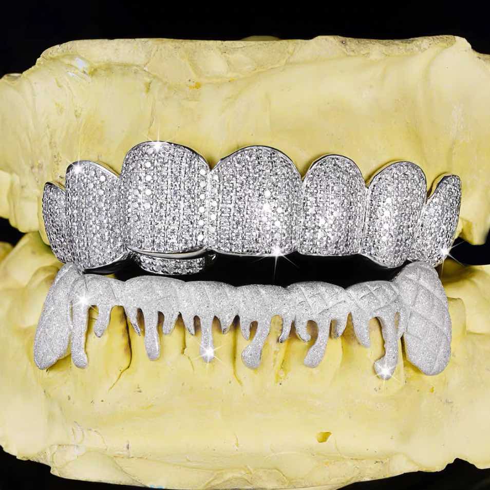 moissanite drippy grillz