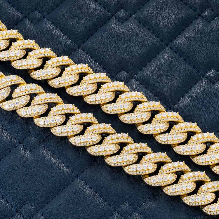 Moissanite Hip Hop Bling Chain