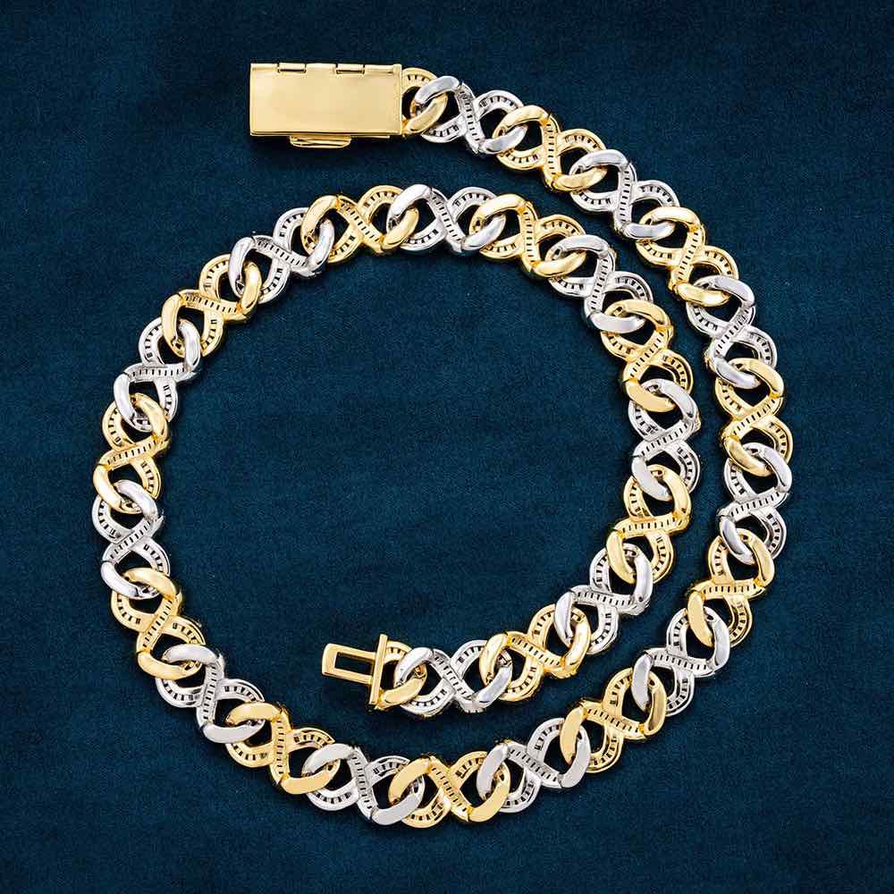 Moissanite Infinity Link Chain Icecartel back