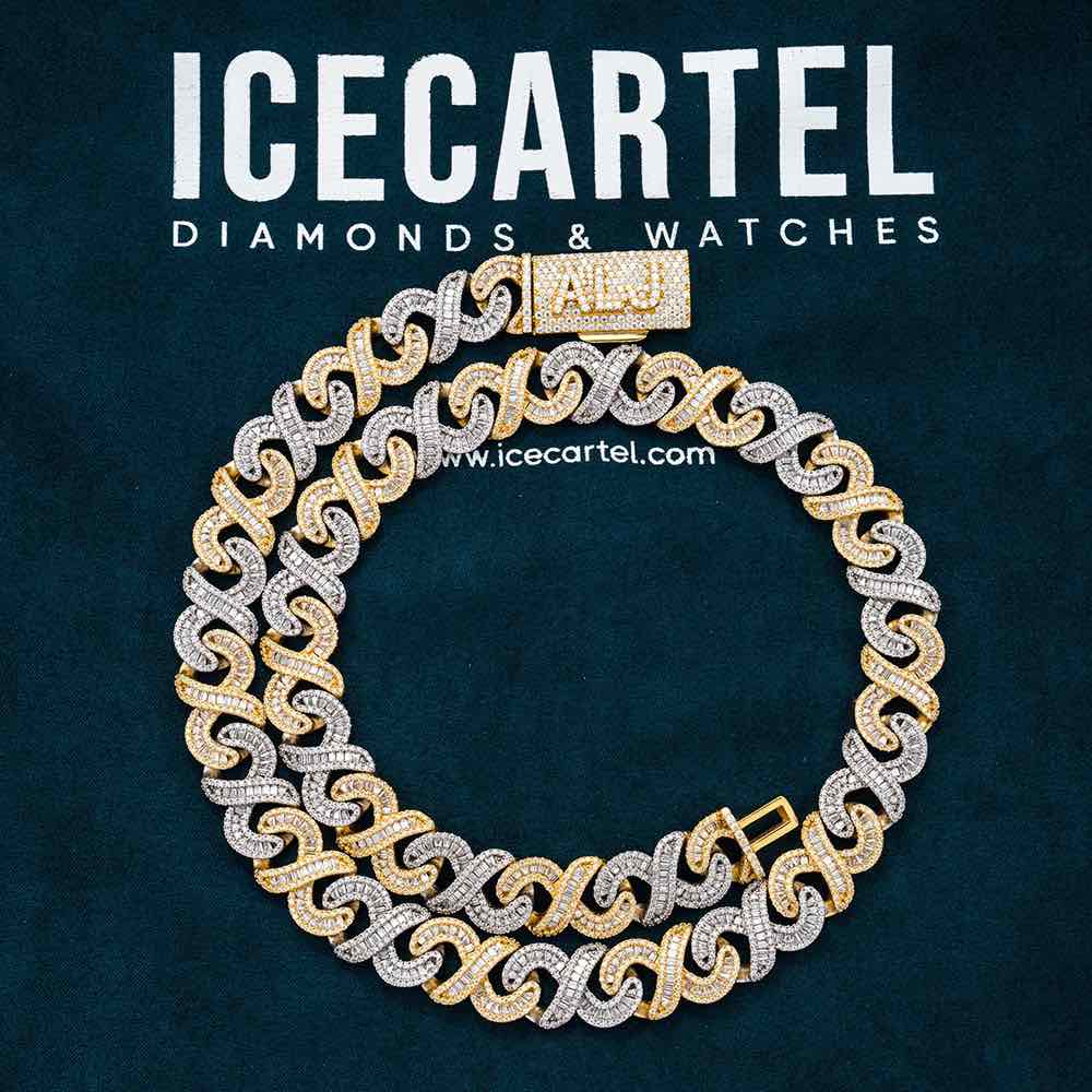 Moissanite Infinity Link Chain Icecartel velvet