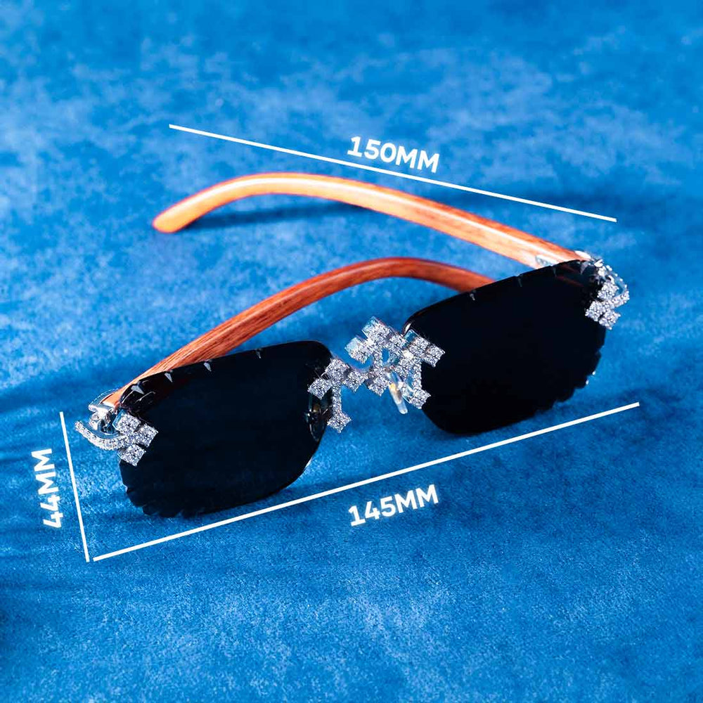 moissanite mens fleuree cross sunglasses size
