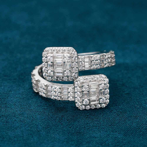 moissanite split shank ring