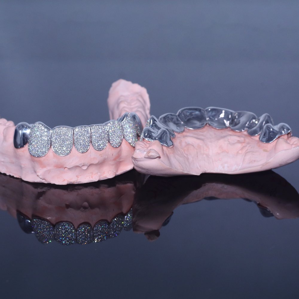 Plain Tusk Custom Diamond Grillz 14k Gold side 3