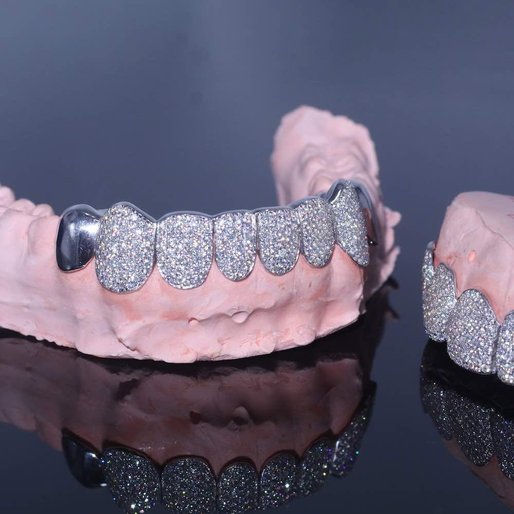 Plain Tusk Custom Diamond Grillz 14k Gold side 2