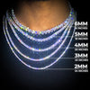 S925 Silver Moissanite Tennis Chain 14K Gold (ALL SIZES)