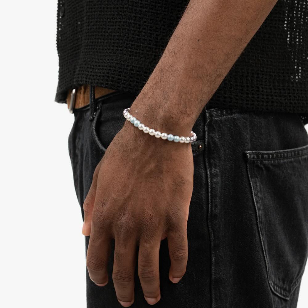 semi blue pearl bracelet model