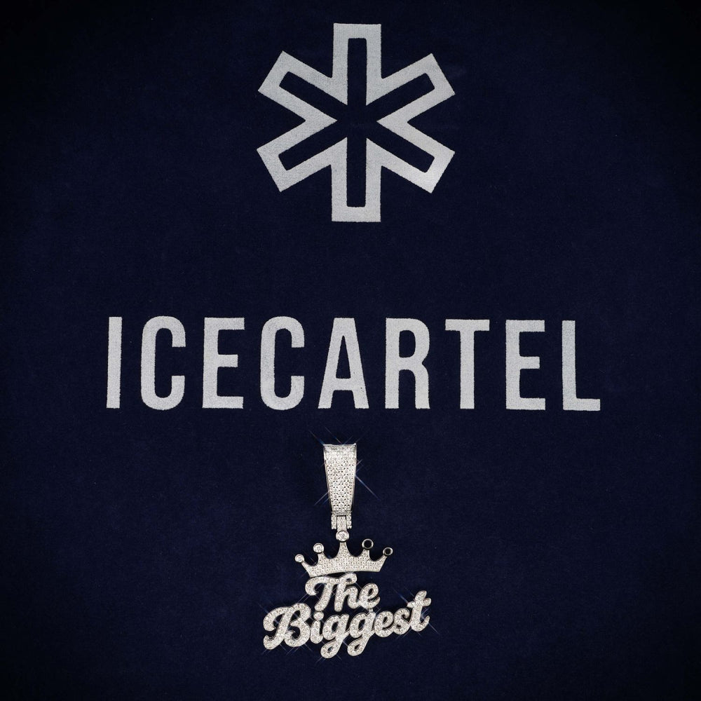 the biggest custom name moissanite pendant 14k gold icecartel