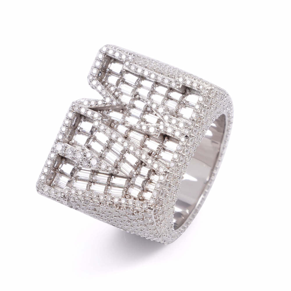 VM Custom Ring 14k gold white top