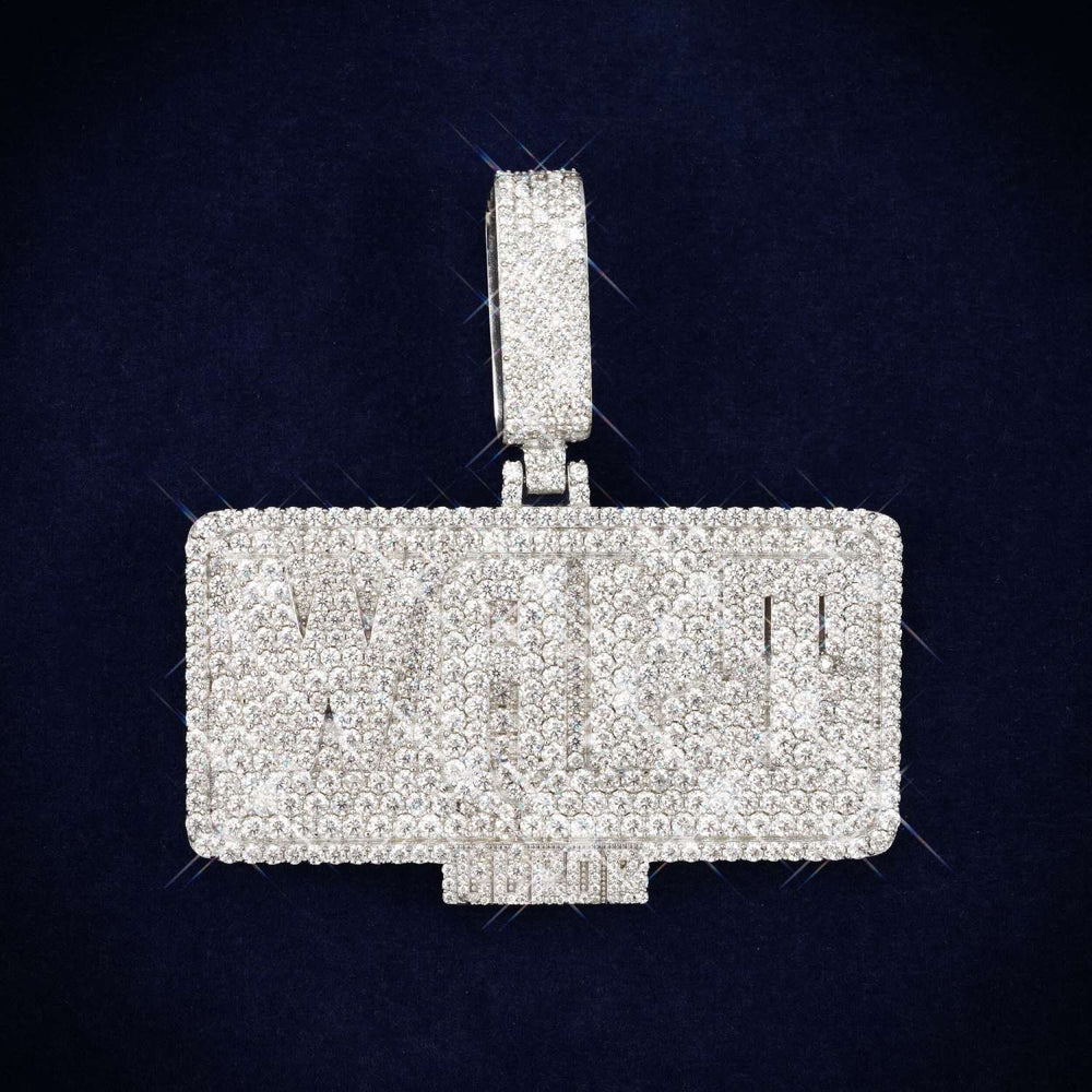 walt custom moissanite name pendant 14k gold ICECARTEL main