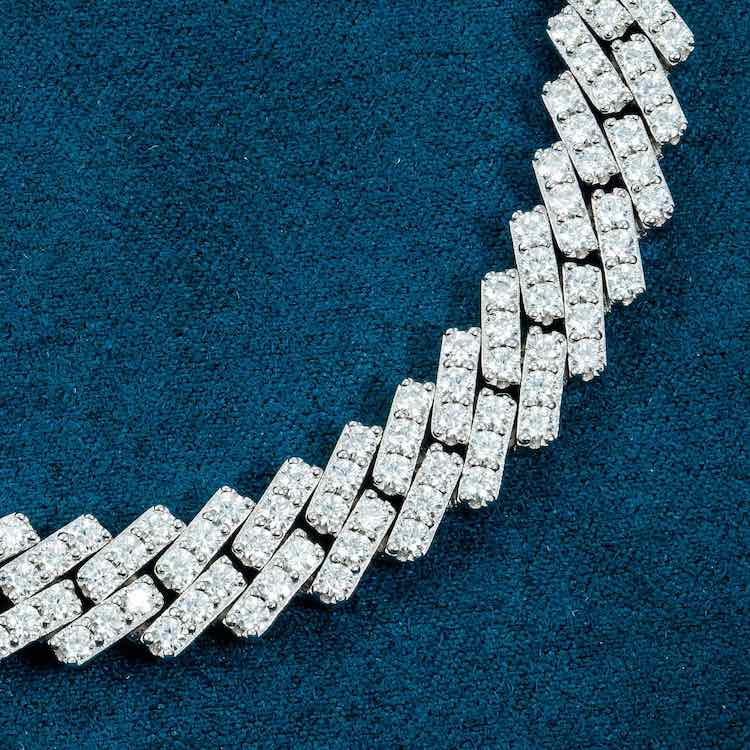 10mm moissanite miami cuban link bracelet mens ice diamond hip hop close