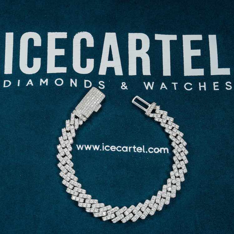 10mm moissanite miami cuban link bracelet mens ice diamond hip hop icecartel
