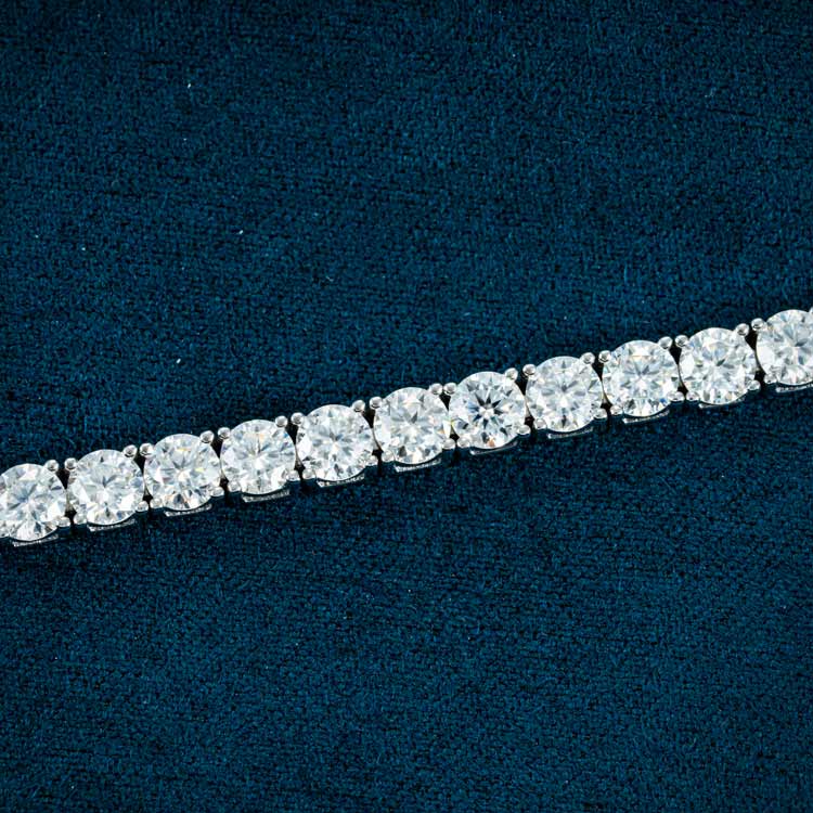 4mm moissanite diamond tennis bracelet for men white gold thin diamonds