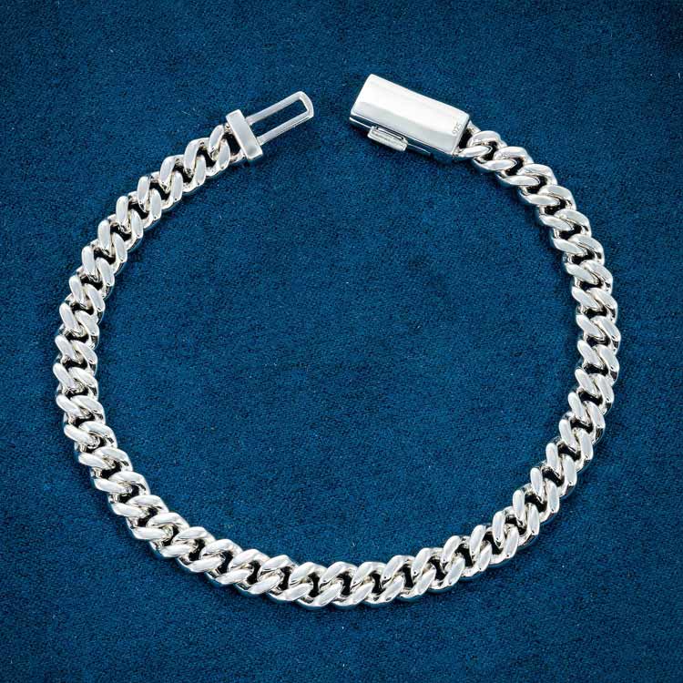 6mm moissanite cuban link bracelet vvs diamonds ice full