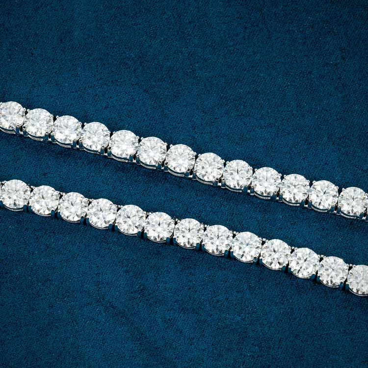 moissanite 6mm tennis chain necklace for men iced out hip hop vvs diamond close