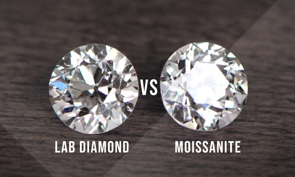 Lab-grown diamonds vs moissanite