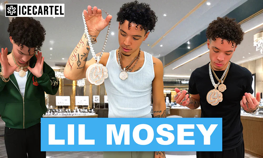 Lil Mosey Gets a New Custom 14K Gold Diamond Pendant from Icecartel