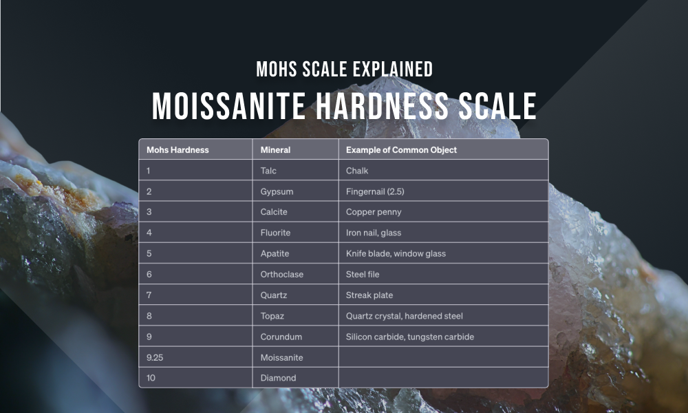 Moissanite hardness scale