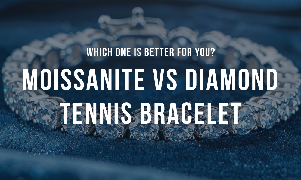Moissanite vs diamond tennis bracelet