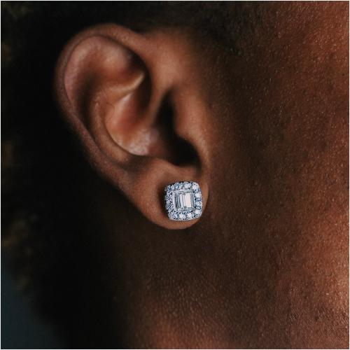 10K Moissanite Gold Screw Back Earrings — Aria jeweler inc