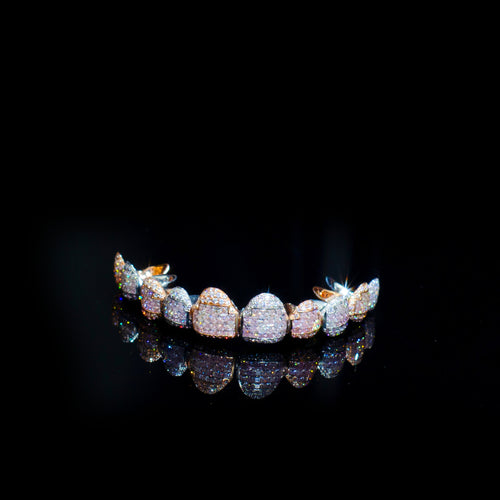 10 on 10 custom moissanite grillz top