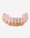 Invisible Set Princess Cut Moissanite Bottom Diamond Grillz - Rose Gold