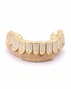 Invisible Set Princess Cut Moissanite Bottom Diamond Grillz - Yellow Gold