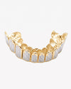 Invisible Set Princess Cut Moissanite Bottom Diamond Grillz - Yellow Gold