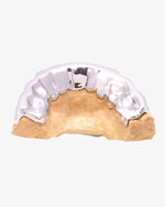 Invisible Set Princess Cut Moissanite Bottom Diamond Grillz - White Gold
