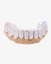 Invisible Set Princess Cut Moissanite Bottom Diamond Grillz - White Gold
