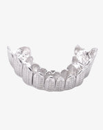 Invisible Set Princess Cut Moissanite Bottom Diamond Grillz - White Gold
