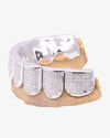 Invisible Set Princess Cut Moissanite Bottom Diamond Grillz - White Gold