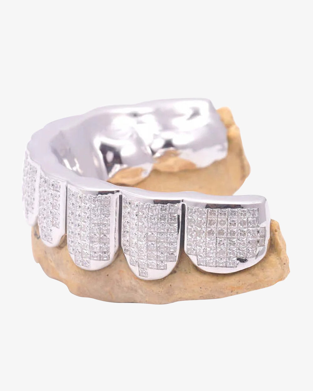 10 on bottom moissanite invisible set grillz white background side